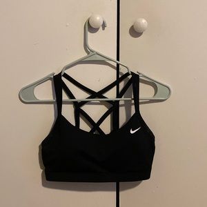 Black padded strappy Nike Dri-Fit sports bra, no damage! Size Medium